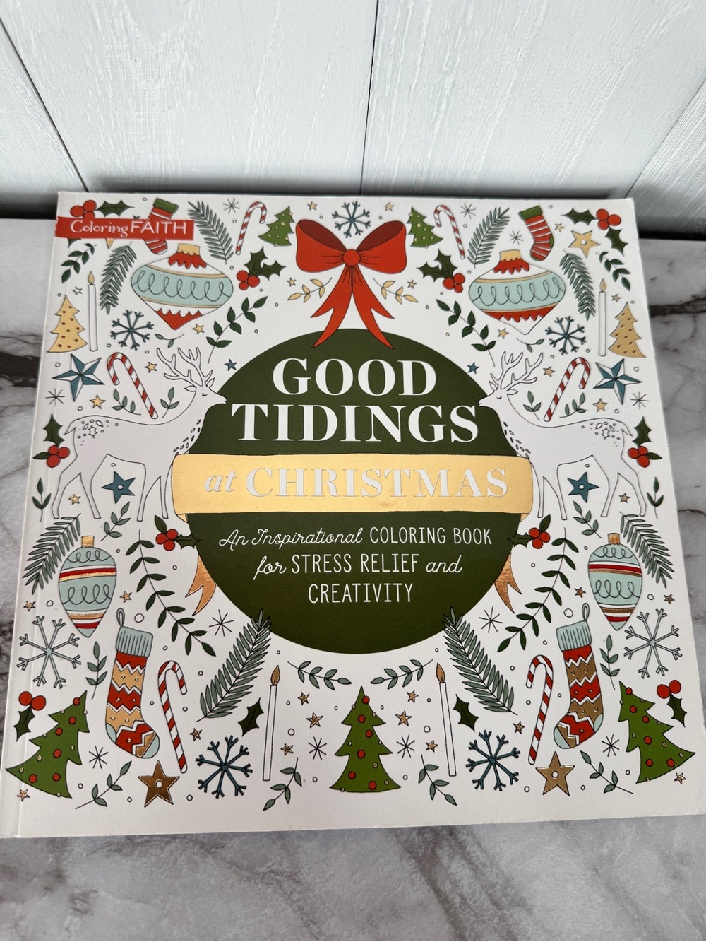 Good Tidings at Christmas Coloring Book - Green/Red